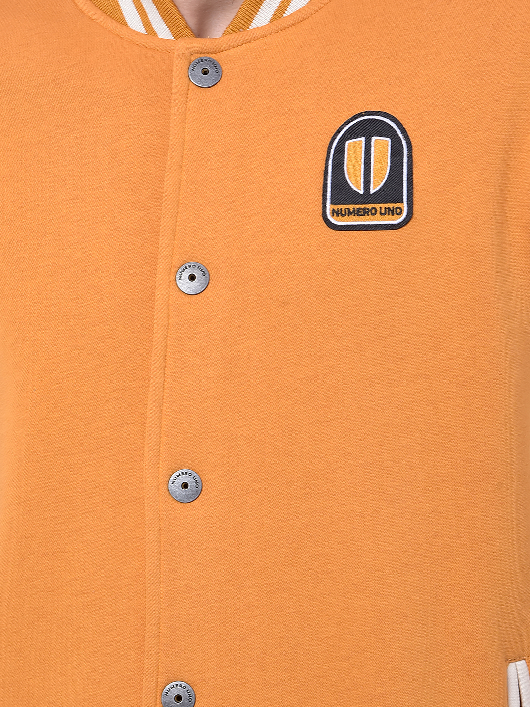 Numero Uno Men Orange Varsity Jacket